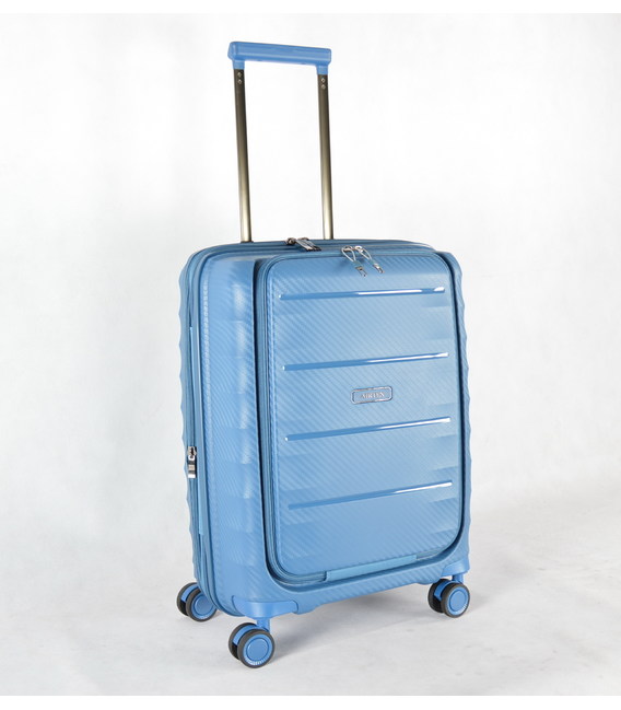 Чемодан Airtex 242/22 маленький S синий фото, картинка, изображение