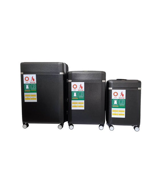 Набір валіз Snowball 92103 чорний - картинка, зображення, фото валізи