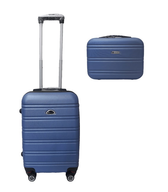 Чемодан+Кейс Airtex 531 Worldline маленький S синий фото, картинка, изображение