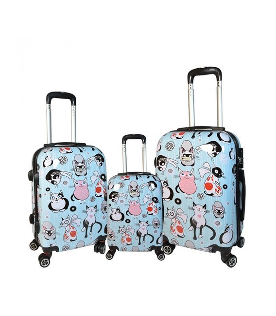 Набор чемоданов Airtex 809 Blue Cat фото, картинка, изображение
