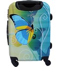 Валіза Bagia Метелик жовто-блакитна маленька S - картинка, зображення, фото валізи