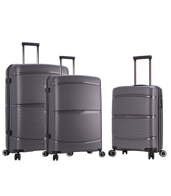 Набір Валіз Snowball 94103 3 в 1 сірий - картинка, зображення, фото валізи