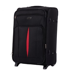Чемодан Wings 1601 средний M черный 2 колесный