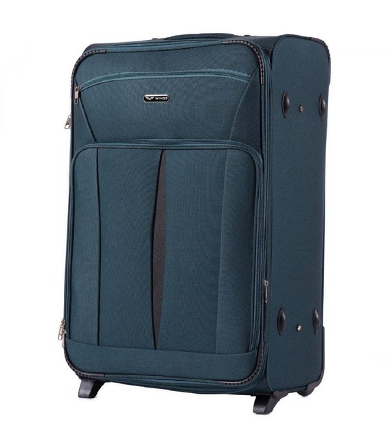 Чемодан Wings 1601 средний M зеленый 2 колесный фото, картинка, изображение