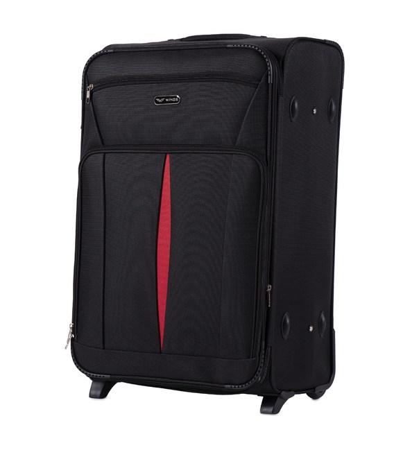 Чемодан Wings 1601 Maxi черный 2 колесный фото, картинка, изображение