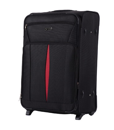 Чемодан Wings 1601 большой L черный 2 колесный фото, картинка, изображение