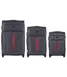 Набір Валіз Wings 1601 сірий 2 колеса картинка, зображення, фото