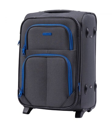 Валіза Wings 214 маленька S сіра 2 колесна картинка, зображення, фото