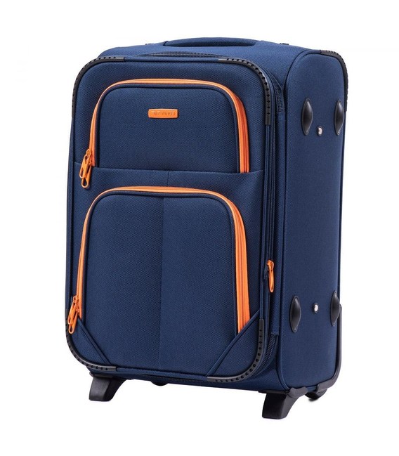 Чемодан Wings 214 средний M синий 2 колесный фото, картинка, изображение