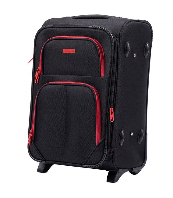 Валіза Wings 214 Midi чорна 2 колесна картинка, зображення, фото