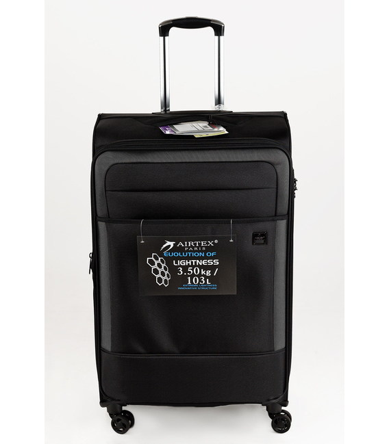 Валіза Airtex 832 велика L Nereide чорна - картинка, зображення, фото валізи