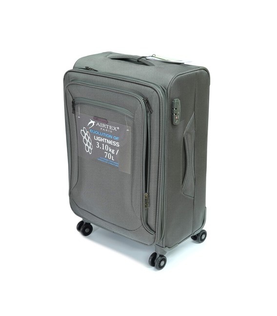 Валіза Airtex 838 середня M Nereide сіра - картинка, зображення, фото валізи