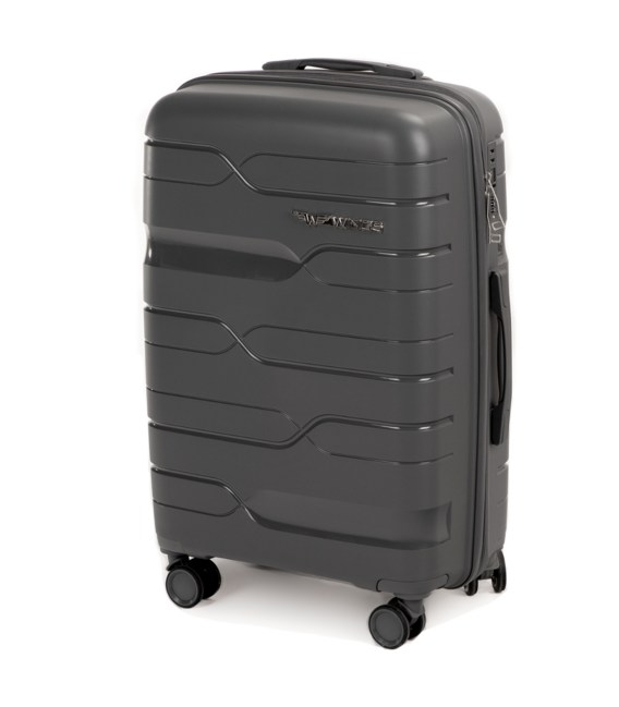 Чемодан Wings PP08 средний M графитовый фото, картинка, изображение
