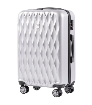 Чемодан Wings PC190 средний M серебристый фото, картинка, изображение