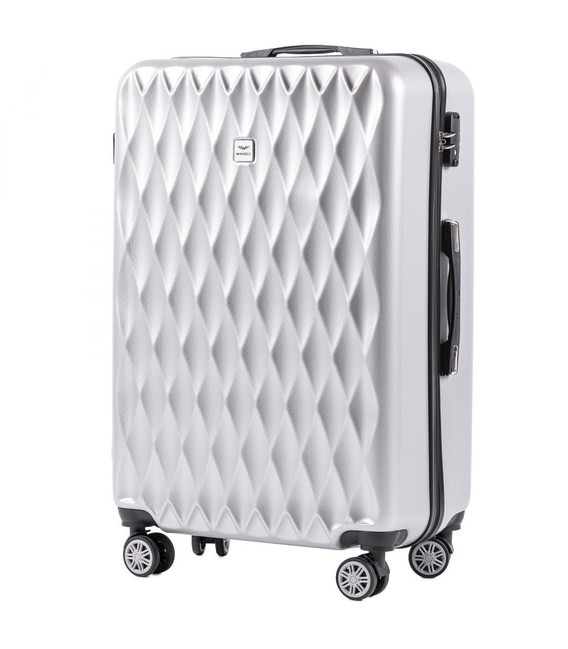 Валіза Wings PC190 велика L срібна - картинка, зображення, фото валізи