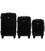 Набор чемоданов Wings PC190 черный картинка, изображение, фото