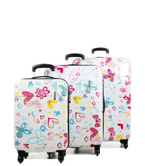 Набор чемоданов Snowball 55203 белый фото, картинка, изображение