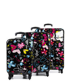 Набор чемоданов Snowball 55203 черный