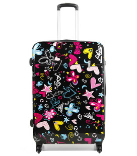 Чемодан Snowball 55203 Midi бабочка черный фото, картинка, изображение