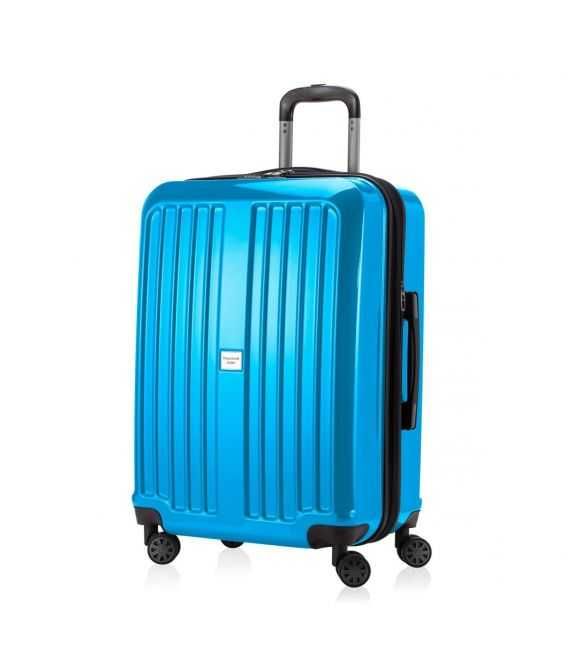 Чемодан Xberg Midi голубой глянец фото, картинка, изображение