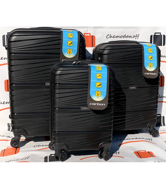 Набір валіз Carbon 2020 чорний картинка, зображення, фото