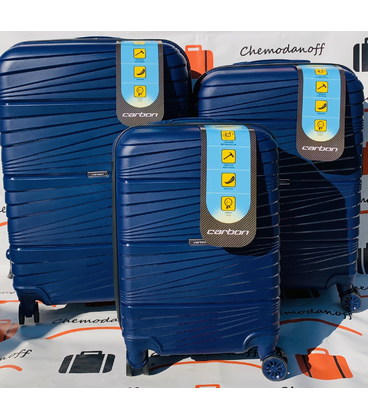 Набір валіз Carbon 2020 синій картинка, зображення, фото