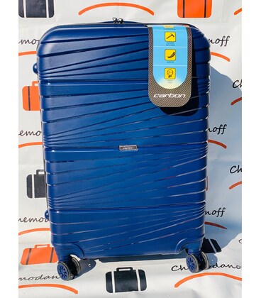 Валіза Carbon 2020 велика L синя картинка, зображення, фото
