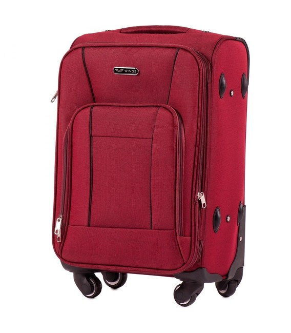 Чемодан Wings 1609 Mini красный 4 колесный фото, картинка, изображение