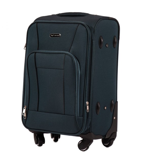 Валіза Wings 1706 маленька S зелена 4 колесна - картинка, зображення, фото валізи