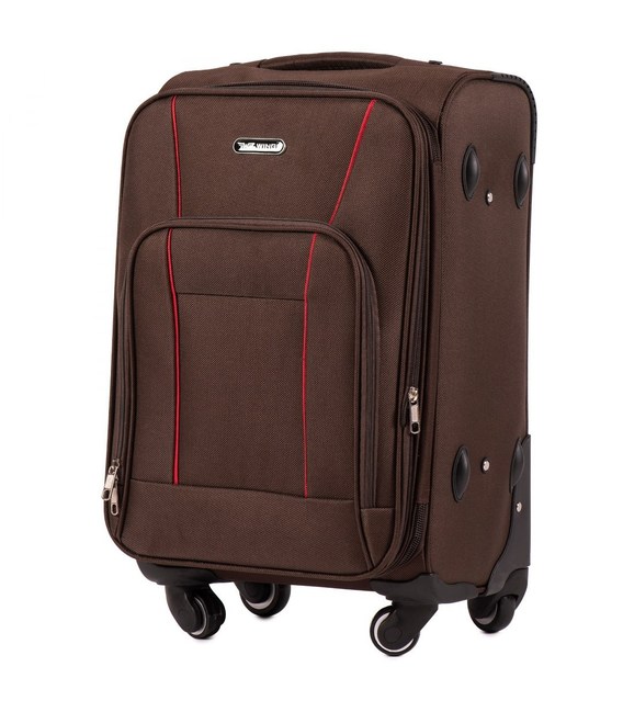 Валіза Wings 1706 маленька S коричнева 4 колесна картинка, зображення, фото