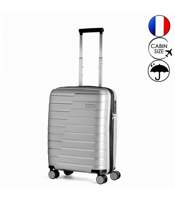 Чемодан Snowball 91503 маленький S серебристый фото, картинка, изображение