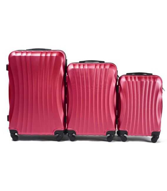 Набор Чемоданов Wings 159 3 в 1 коралловый фото, картинка, изображение