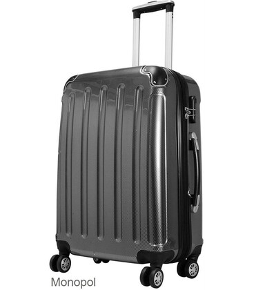 Чемодан Monopol Sumatra средний M серебряный фото, картинка, изображение