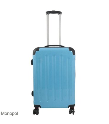 Чемодан Monopol Mauritius средний M голубой фото, картинка, изображение