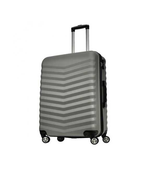 Чемодан Monopol Bora серебристый большой L фото, картинка, изображение