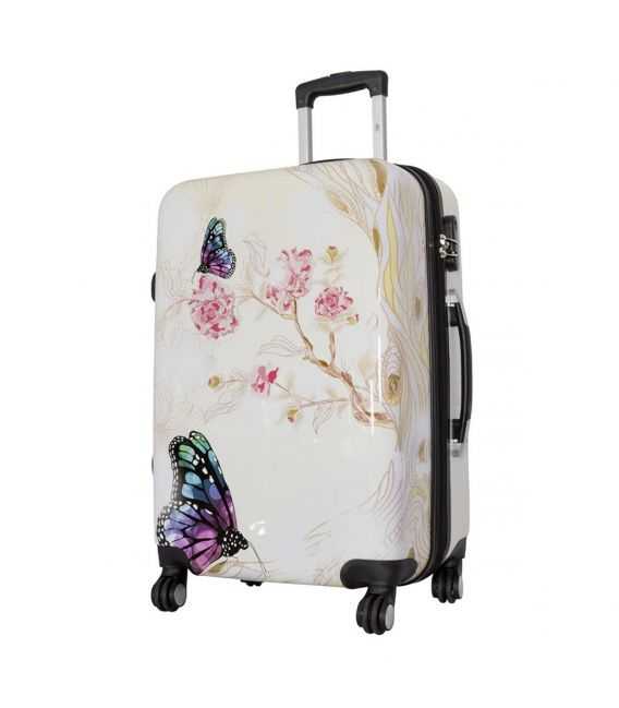 Чемодан Monopol Бабочка2 средний M фото, картинка, изображение