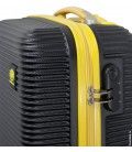 Чемодан Monopol Santorin черно-желтый маленький S фото, картинка, изображение