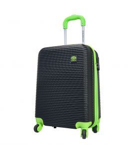 Чемодан Monopol Santorin черно-салатовый маленький S фото, картинка, изображение