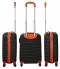 Чемодан Monopol Santorin черно-оранжевый маленький S фото, картинка, изображение