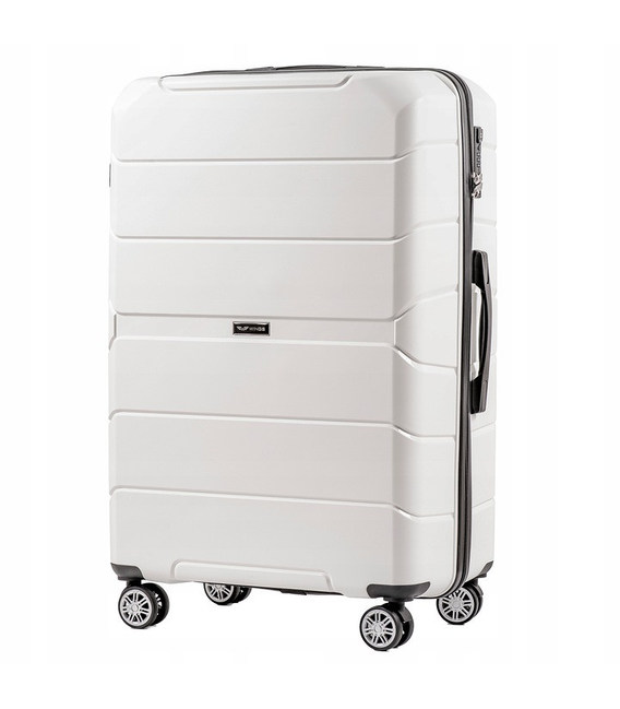 Чемодан Wings PP05 средний M белый фото, картинка, изображение
