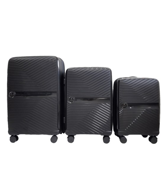 Набор чемоданов Airtex 280 Jupiter черный фото, картинка, изображение