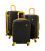 Чемодан Monopol Santorin черно-желтый средний M фото, картинка, изображение