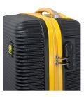Валіза Monopol Santorin чорно-жовта середня M картинка, зображення, фото