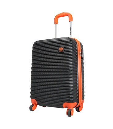 Чемодан Monopol Santorin черно-оранжевый средний M фото, картинка, изображение