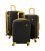 Чемодан Monopol Santorin черно-желтый большой L фото, картинка, изображение