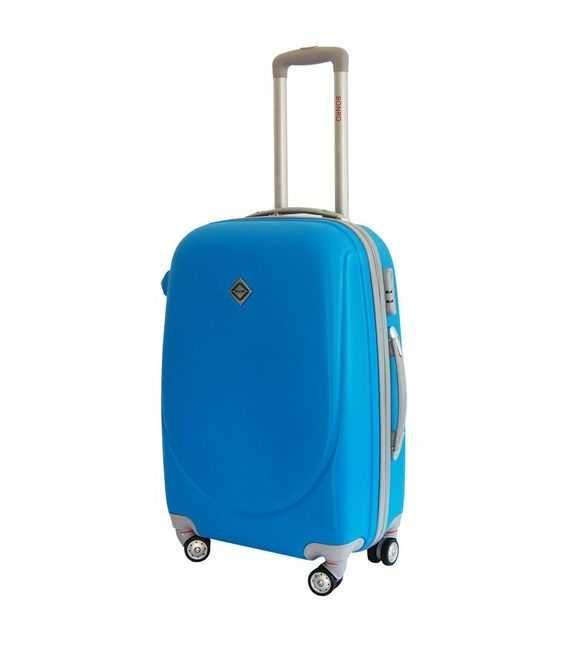 Чемодан Bonro Smile double wheels маленький S голубой фото, картинка, изображение
