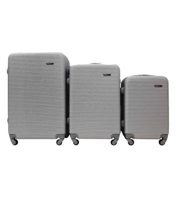 Набор чемоданов Milano 004 серебристый фото, картинка, изображение