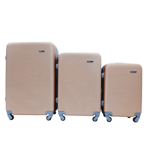 Набор чемоданов Milano 004 золотистый фото, картинка, изображение