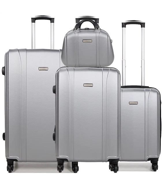 Набір валіз + кейс Madisson 03504 срібний - картинка, зображення, фото валізи