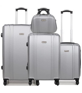 Набор чемоданов + кейс Madisson 03504 серебристый фото, картинка, изображение